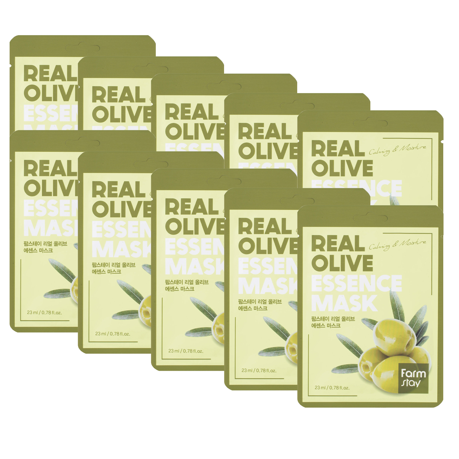 

Тканевая маска с оливой FarmStay Real Olive Essence Mask, 10шт.х23мл