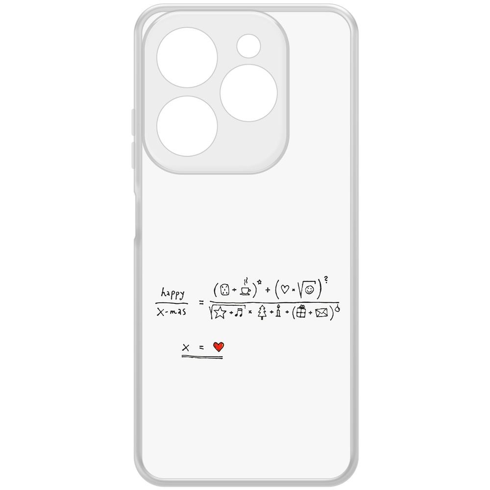 

Чехол-накладка Krutoff Clear Case Праздничная формула для Infinix Hot 40i, Прозрачный