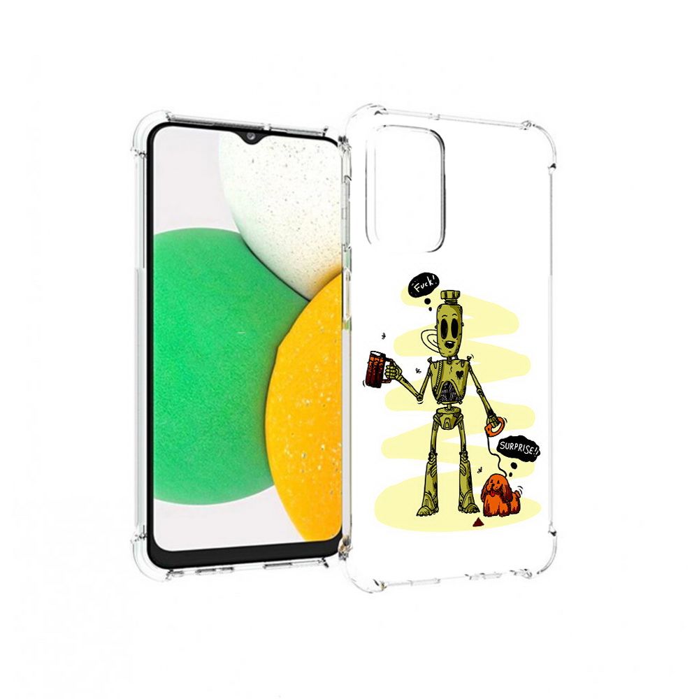

Чехол MyPads Tocco для Samsung Galaxy A23 прикольный робот, Прозрачный, Tocco