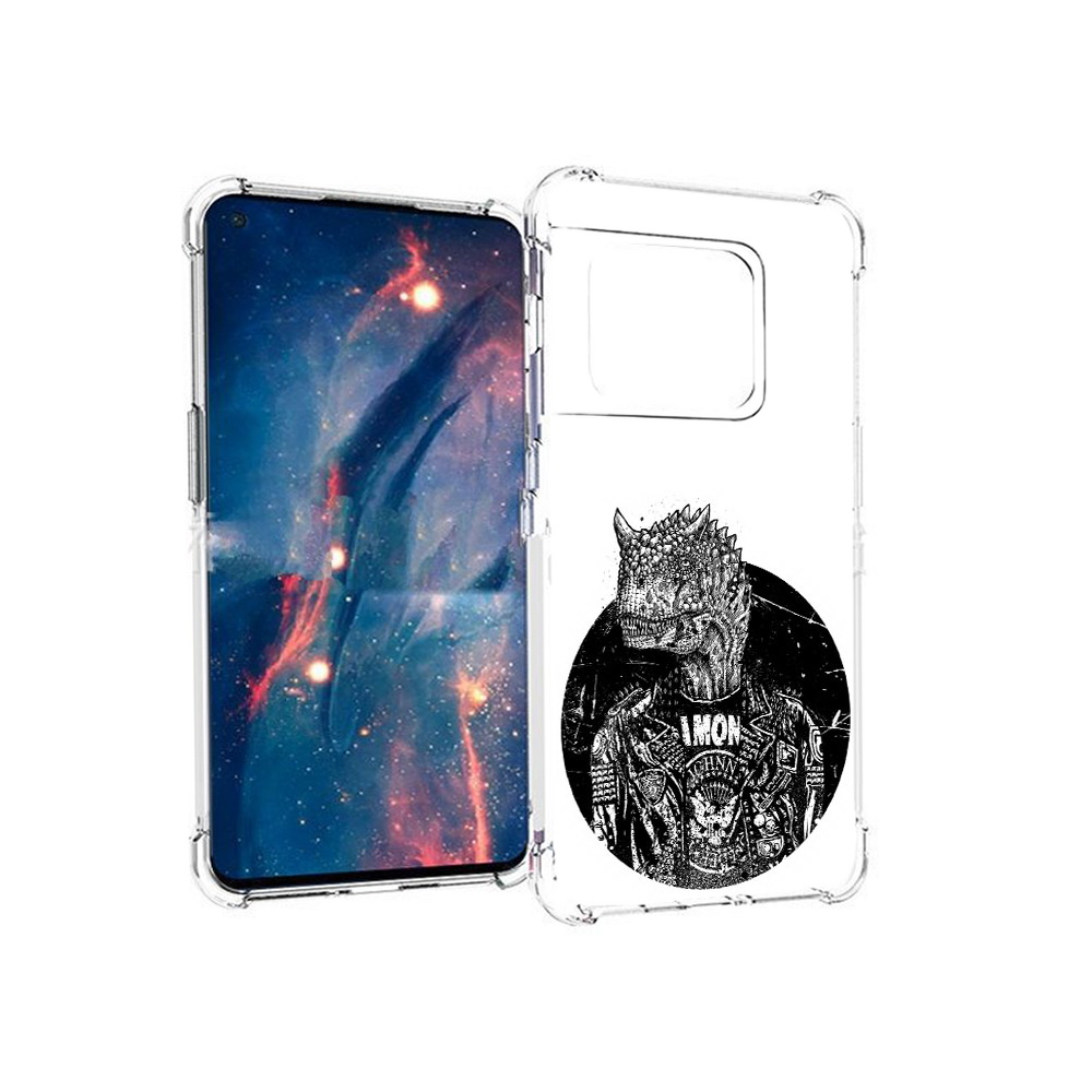 

Чехол MyPads Tocco для OnePlus 10 Pro динозавр в куртке (PT224239.133.328), Прозрачный, Tocco