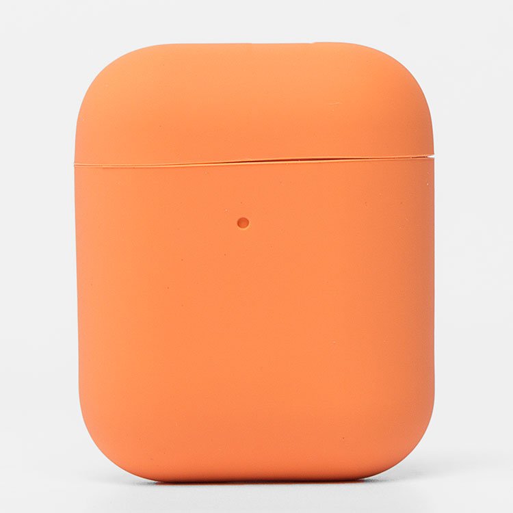 

Чехол для кейса наушников AirPods, AirPods 2 силиконовый Soft touch <персиковый>, Оранжевый