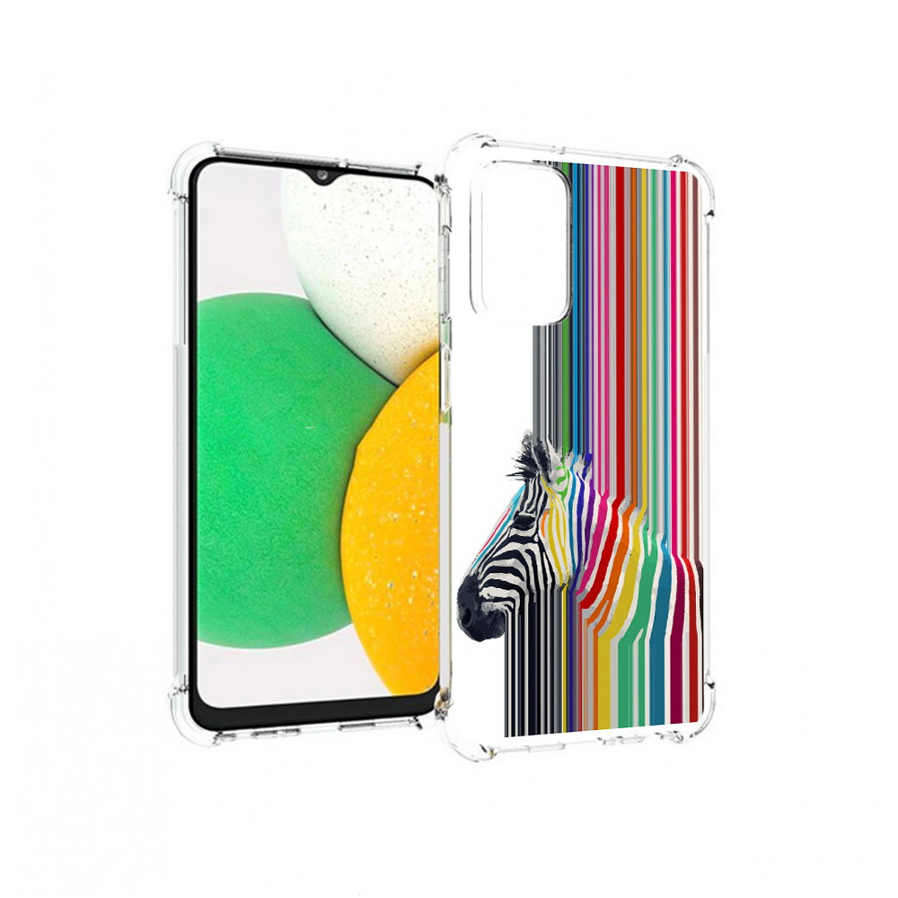 

Чехол MyPads Tocco для Samsung Galaxy A23 радужная зебра, Прозрачный, Tocco