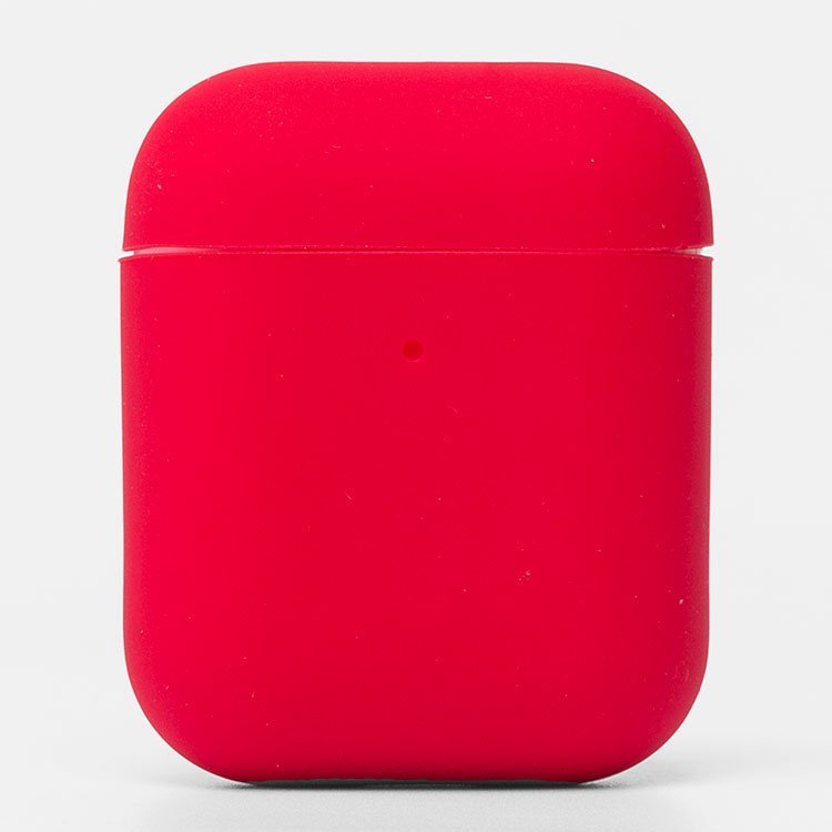 

Чехол для кейса наушников AirPods, AirPods 2 силиконовый Soft touch <красный>