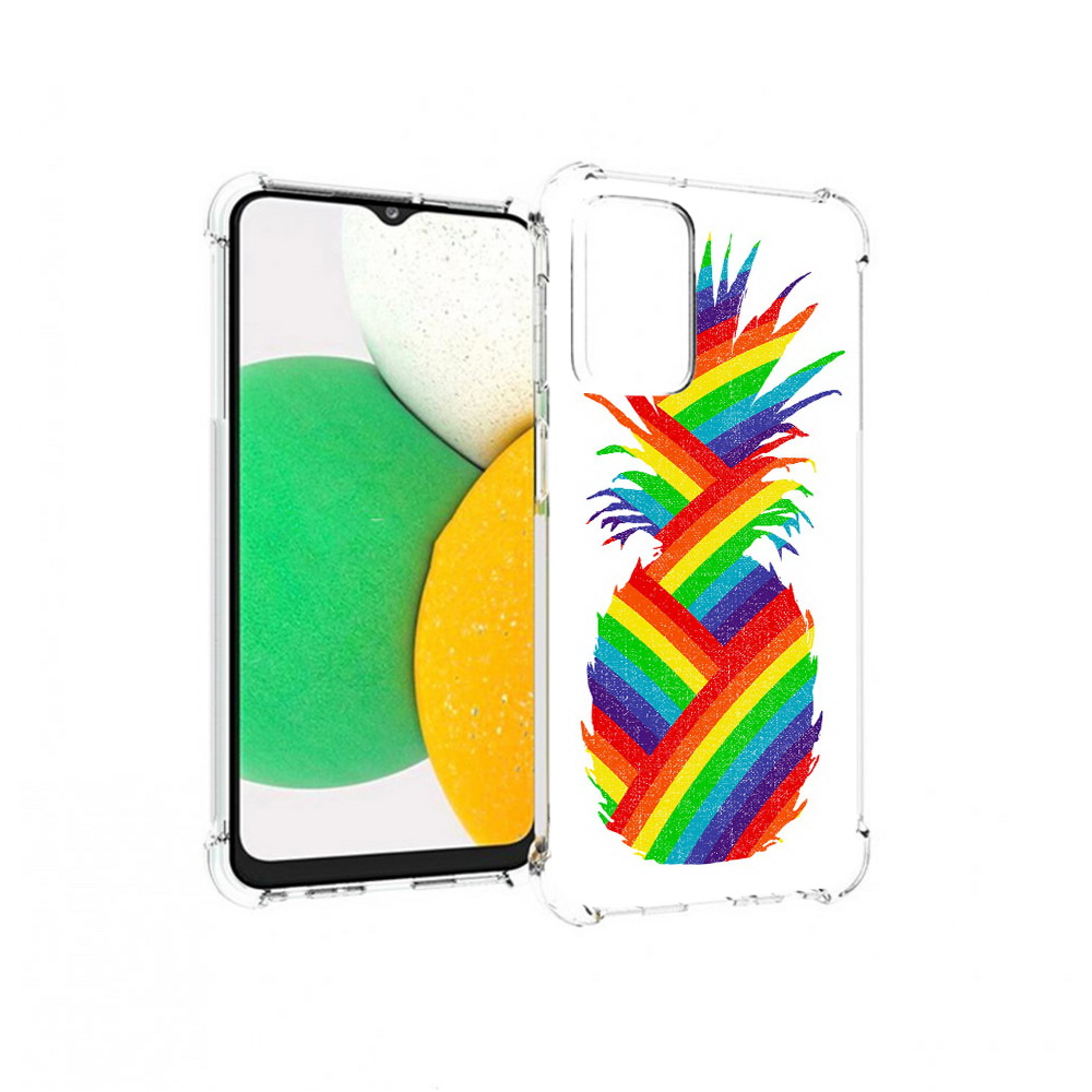 

Чехол MyPads Tocco для Samsung Galaxy A23 радужный ананас, Прозрачный, Tocco