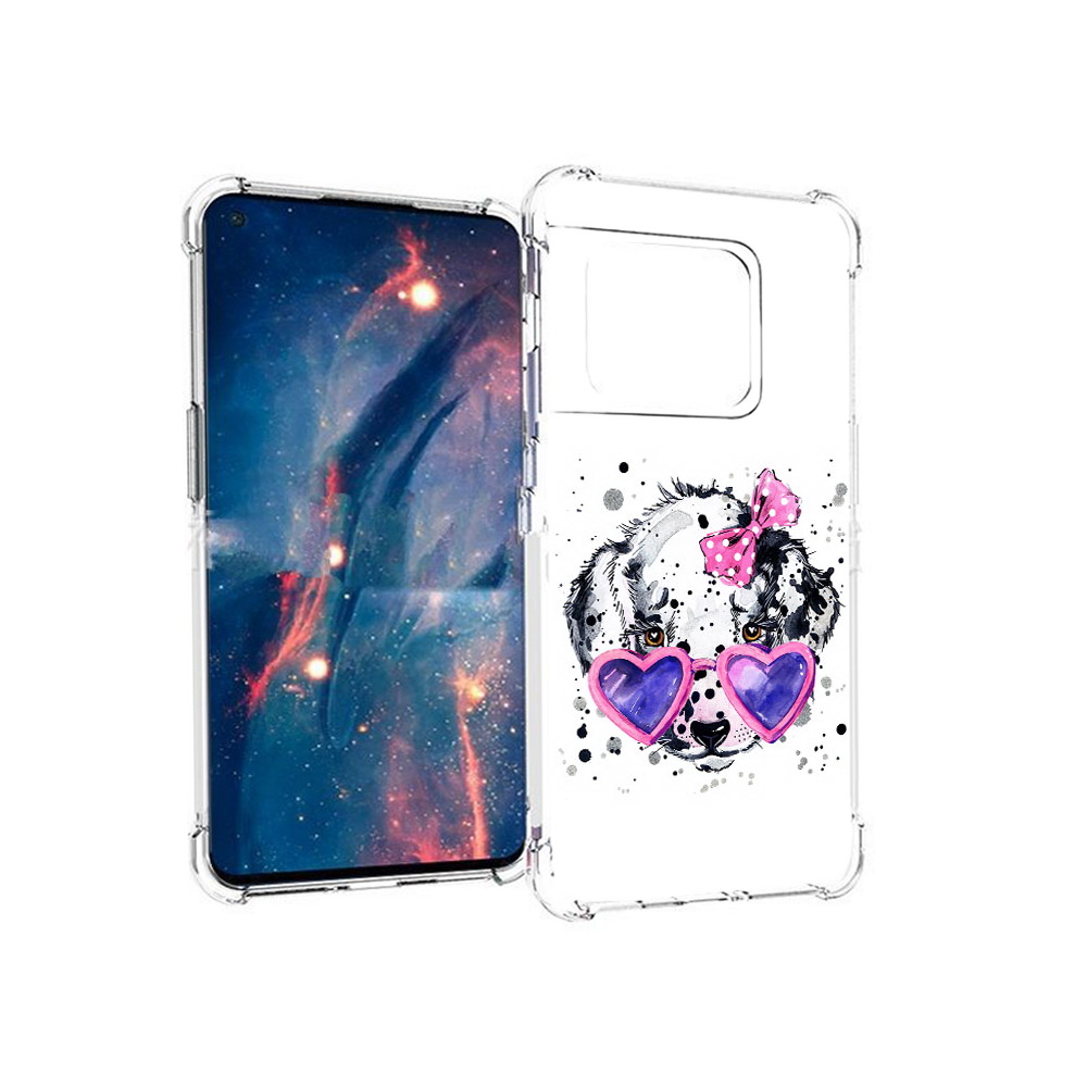 

Чехол MyPads Tocco для OnePlus 10 Pro долматинец в очках (PT224239.133.337), Прозрачный, Tocco