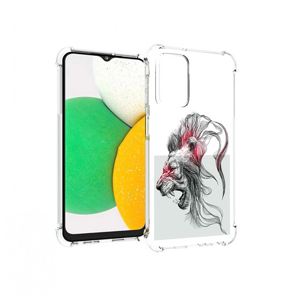 

Чехол MyPads Tocco для Samsung Galaxy A23 разъяренный лев, Прозрачный, Tocco