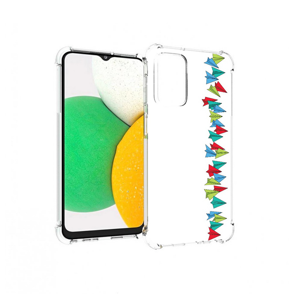 

Чехол MyPads Tocco для Samsung Galaxy A23 самолетики из листочков, Прозрачный, Tocco
