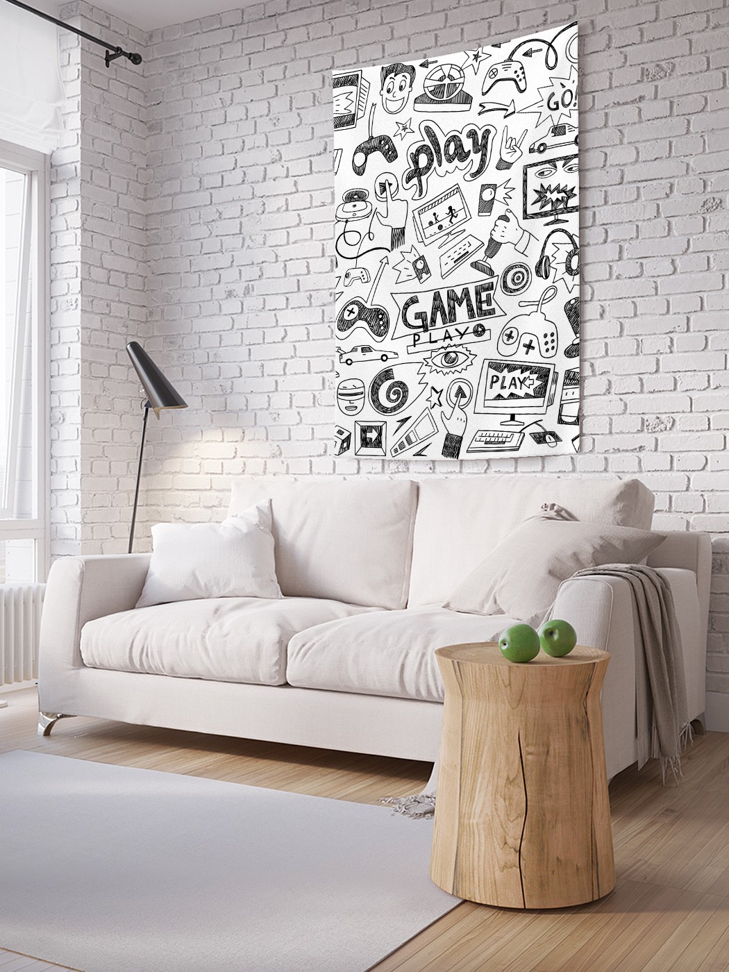 

Вертикальное фотопанно на стену JoyArty Игровой мир 150x200 см, Игровой мир