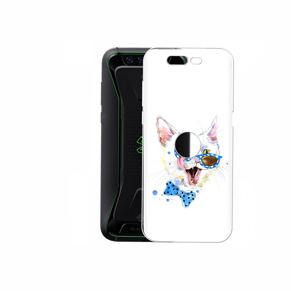 

Чехол MyPads Tocco для Xiaomi Black Shark белый кот (PT144492.337.229), Прозрачный, Tocco