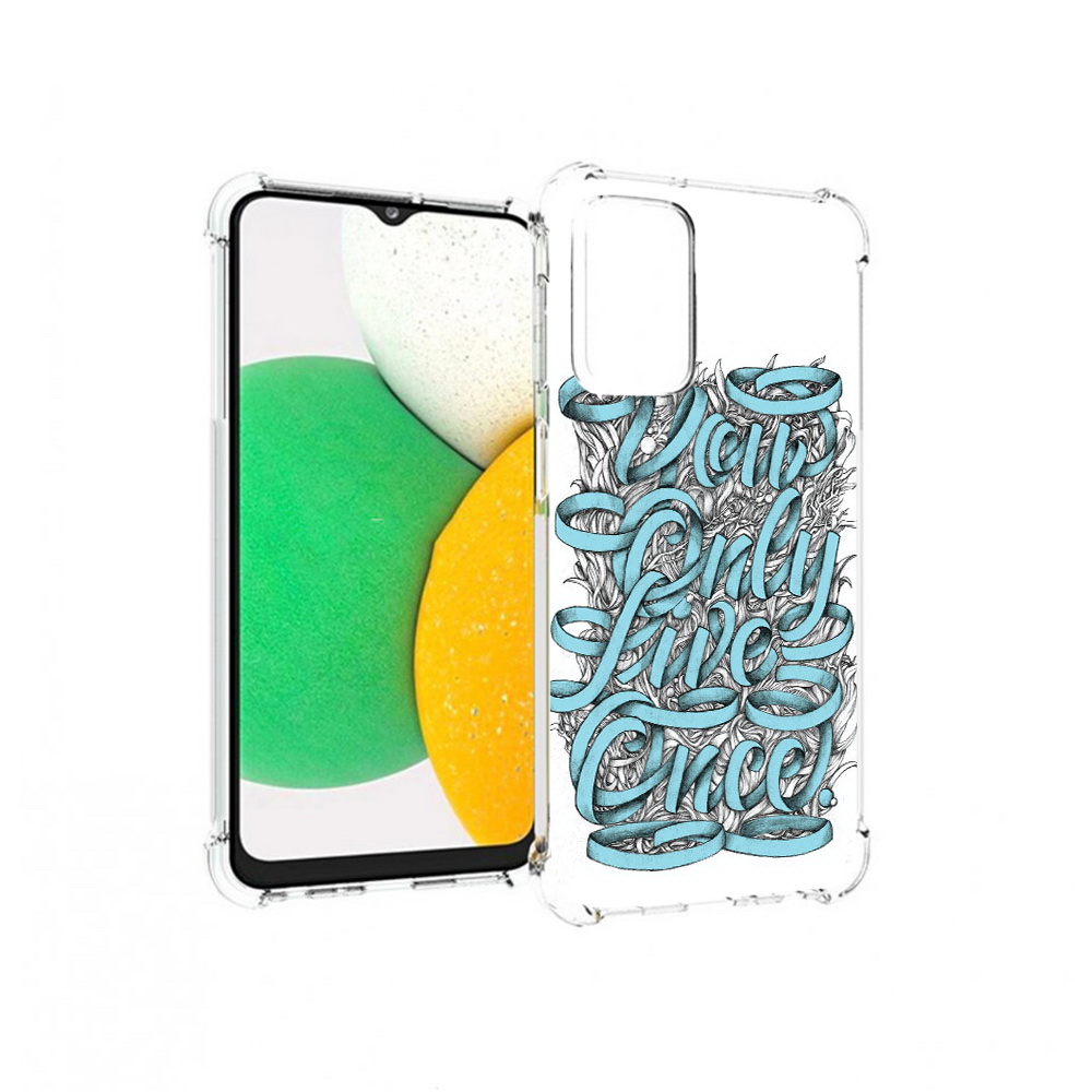 

Чехол MyPads Tocco для Samsung Galaxy A23 слова из ленты абстракция, Прозрачный, Tocco