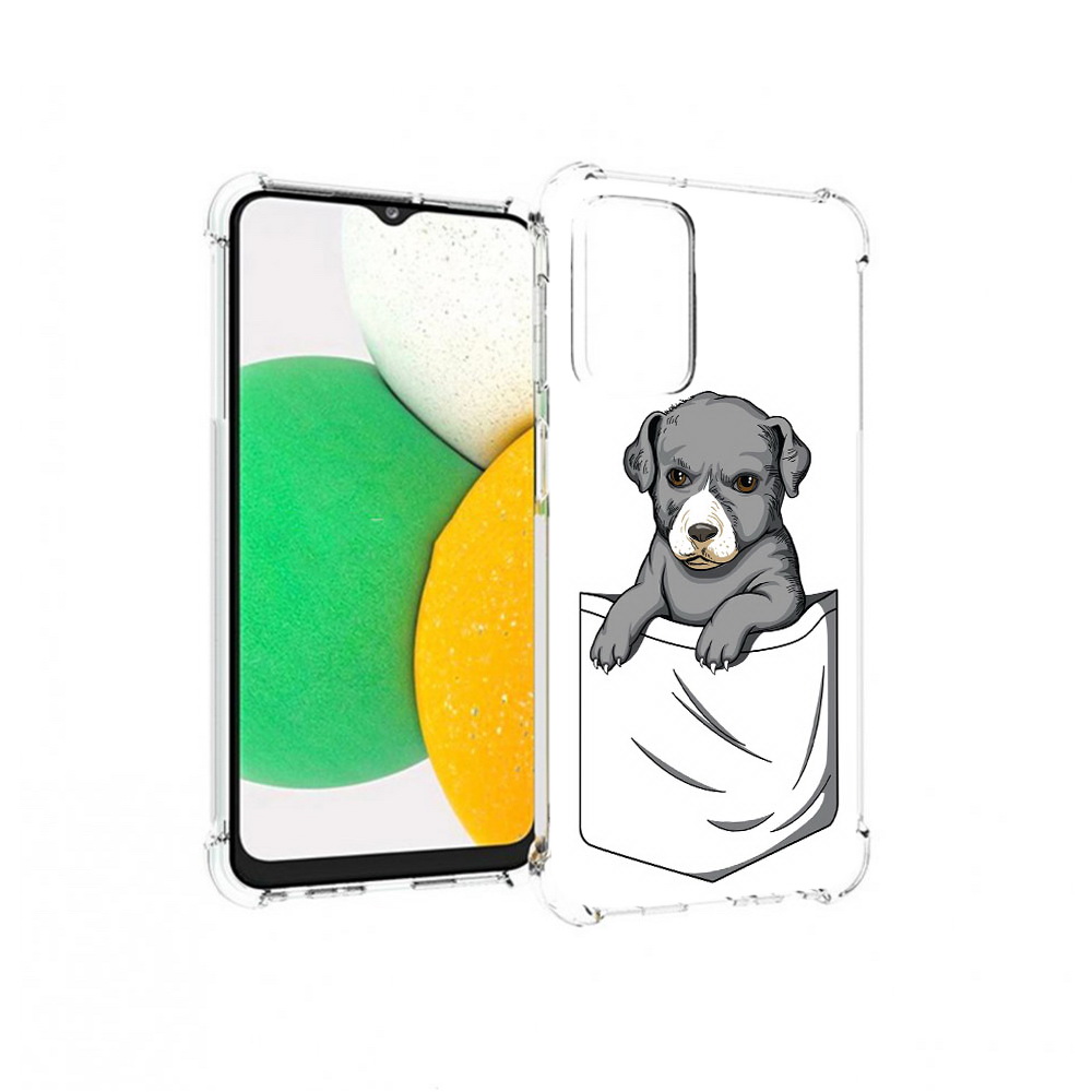 

Чехол MyPads Tocco для Samsung Galaxy A23 собачка в кармане, Прозрачный, Tocco