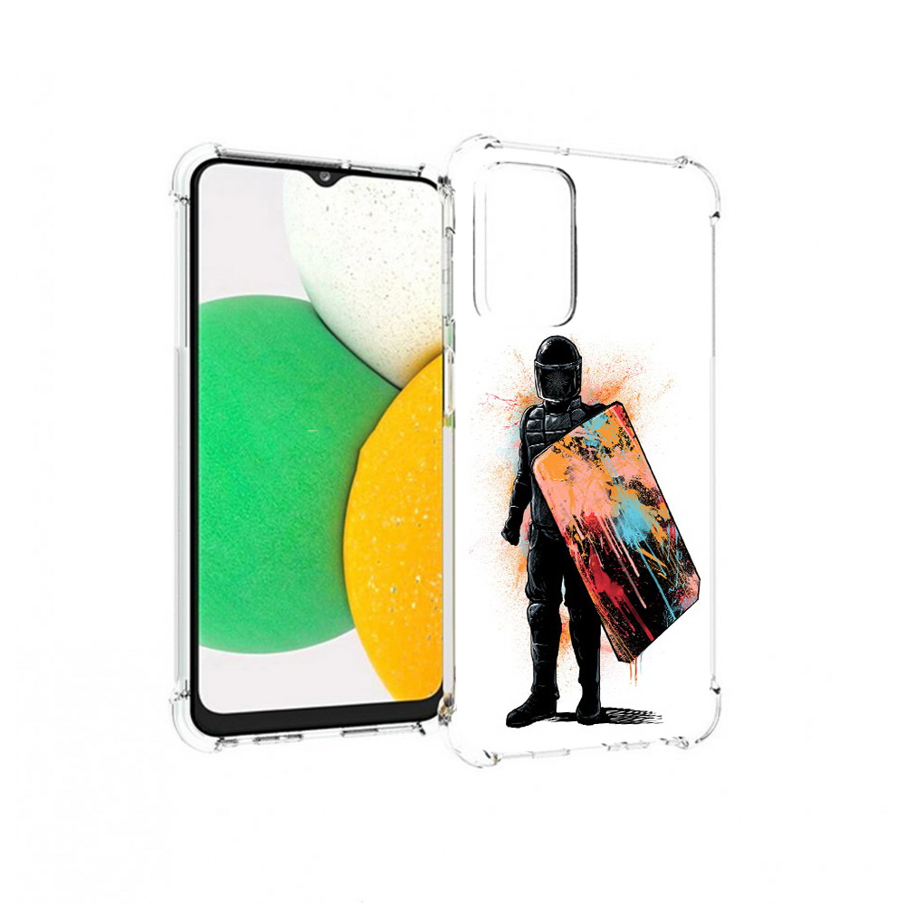

Чехол MyPads Tocco для Samsung Galaxy A23 солдат с красочным щитом, Прозрачный, Tocco