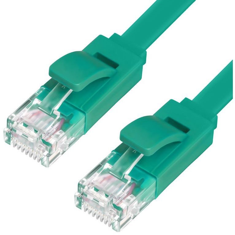 Патч-корд GCR GCR-LNC625-2.0m 2м зеленый плоский