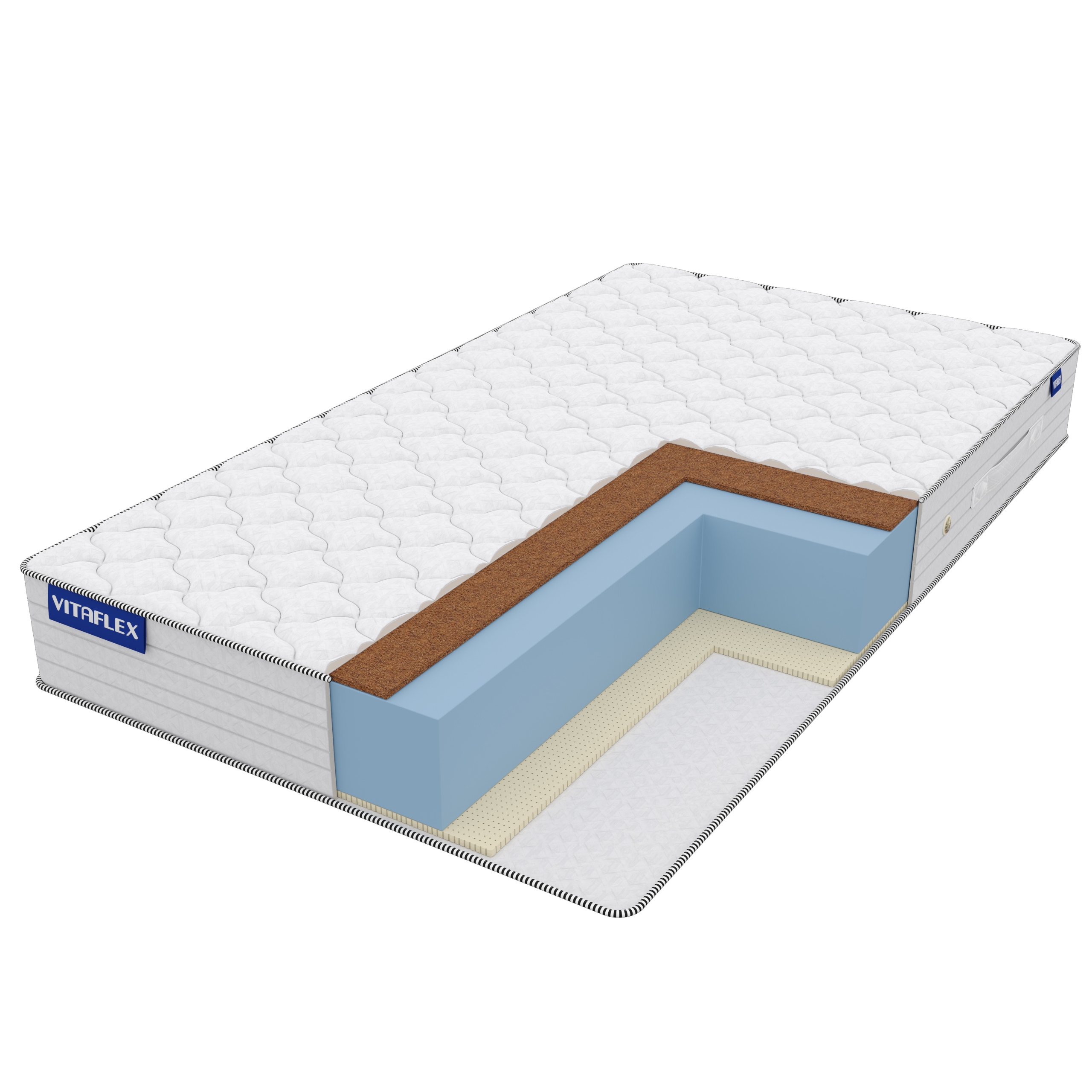 

Матрас Vitaflex Foam Eco Light Hard-Easy Max Eco 150х180, Белый, Light Hard-Easy Max Eco