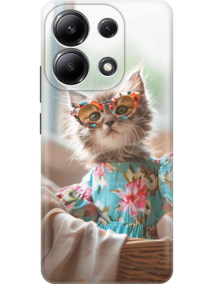

Силиконовый чехол на Xiaomi Redmi Note 13 4G с принтом "Кошечка в голубом платье", Прозрачный;белый;голубой;серый, 782622811