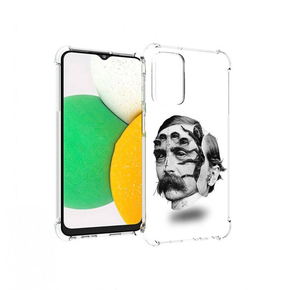 

Чехол MyPads Tocco для Samsung Galaxy A23 страшное лицо мужчины, Прозрачный, Tocco