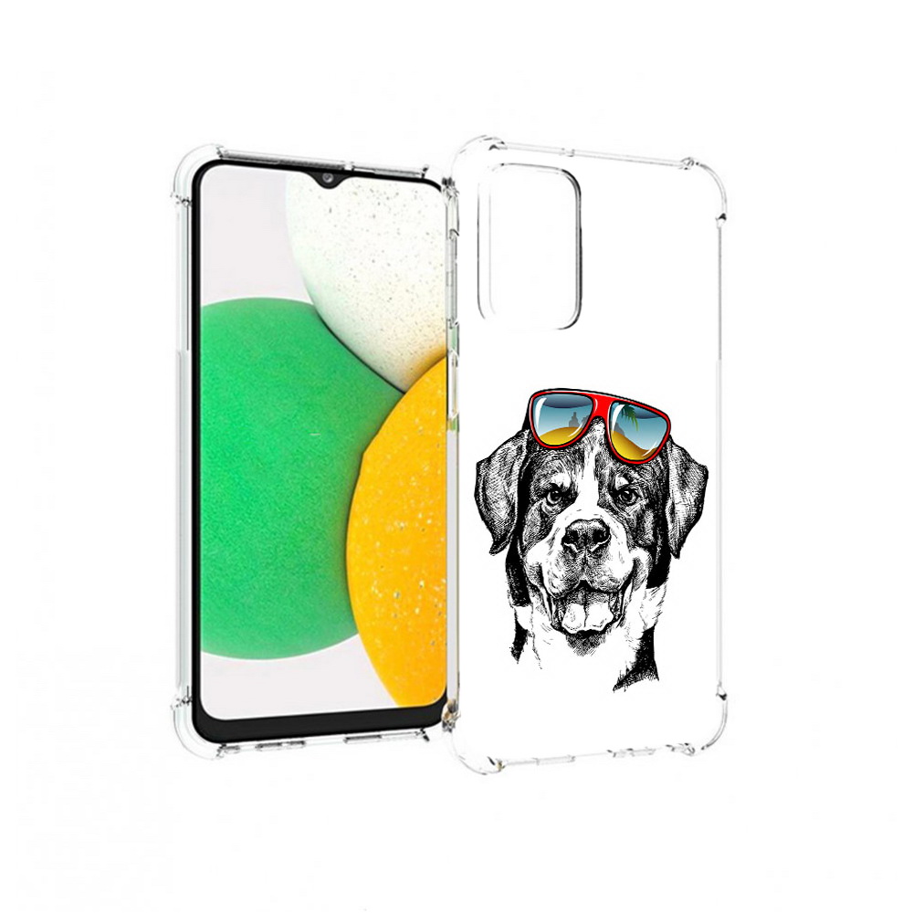 

Чехол MyPads Tocco для Samsung Galaxy A23 счастливая собака, Прозрачный, Tocco