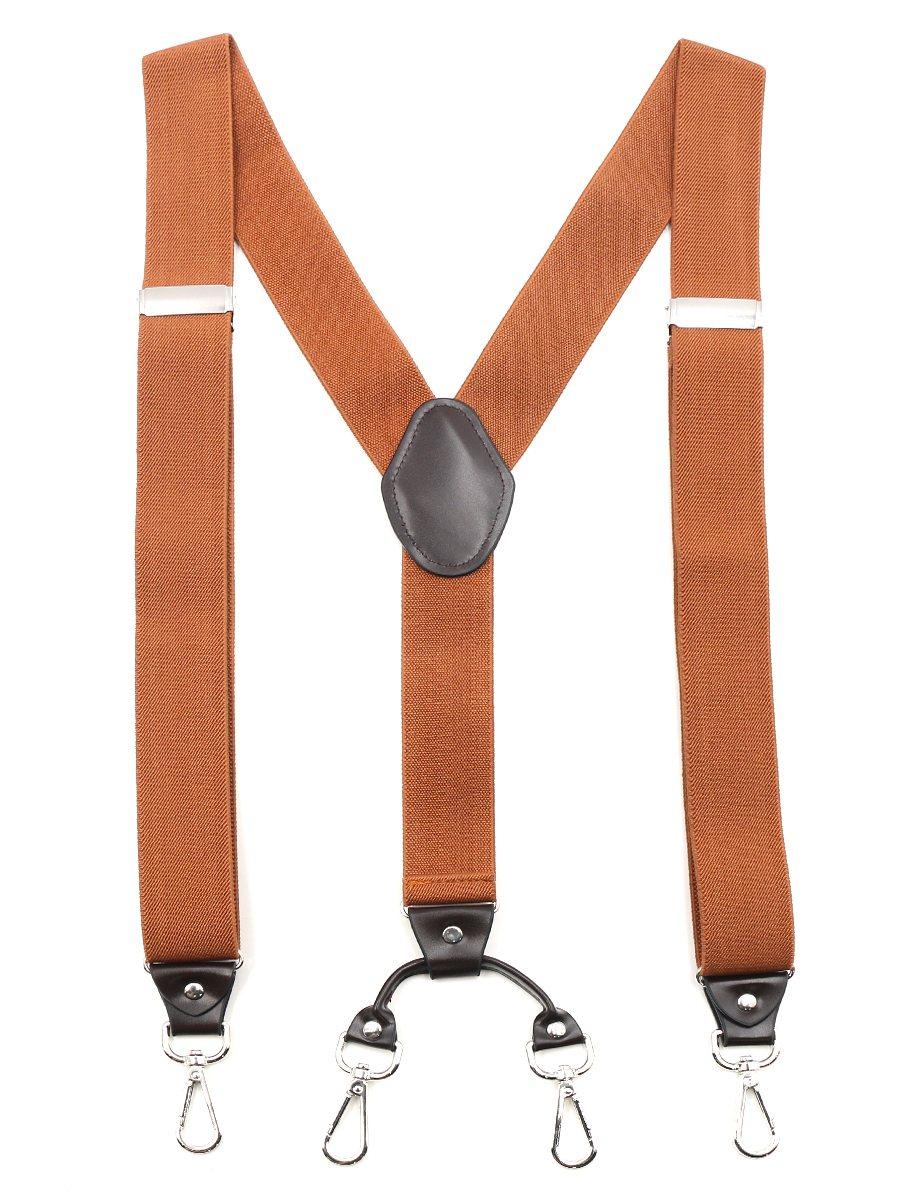 

Подтяжки унисекс GENTLETEAM Suspenders-1 светло-коричневые, Коричневый, Suspenders-1