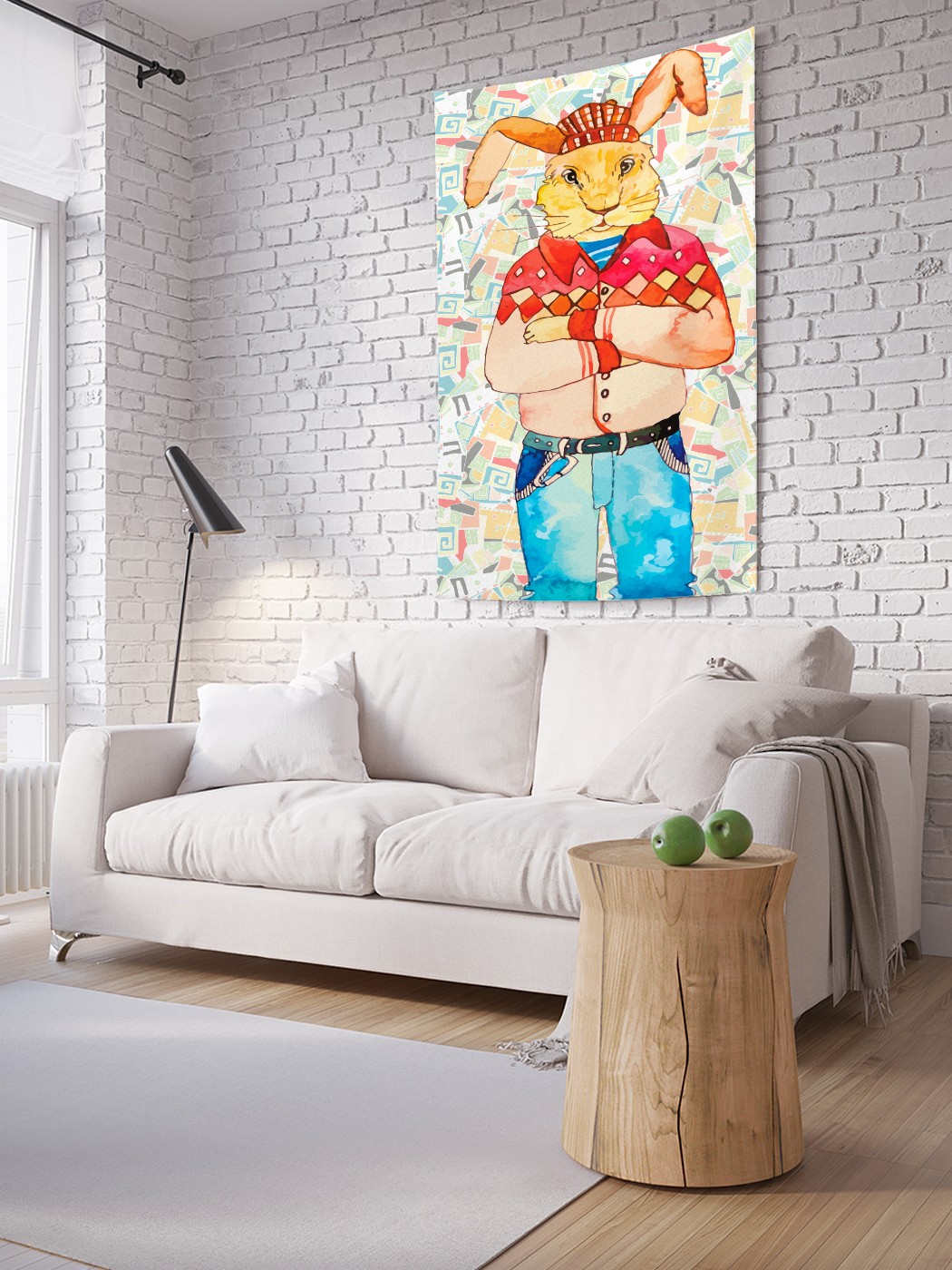 

Вертикальное фотопанно на стену JoyArty Мудрый заяц 150x200 см, Мудрый заяц