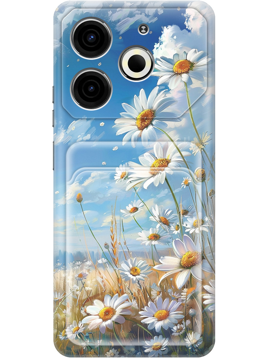 

Силиконовый чехол на Tecno Pova 6 Neo с принтом с карманом для карты прозрачный 792633, Прозрачный;белый;синий, 782634822