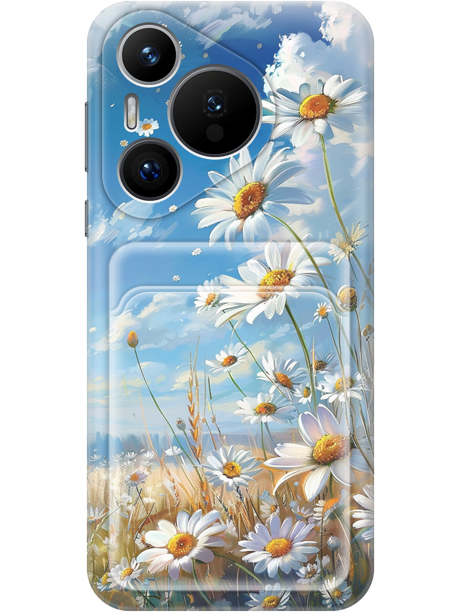 

Силиконовый чехол на Huawei Pura 70 с принтом с карманом для карты прозрачный 792642, Прозрачный;белый;синий, 782624622
