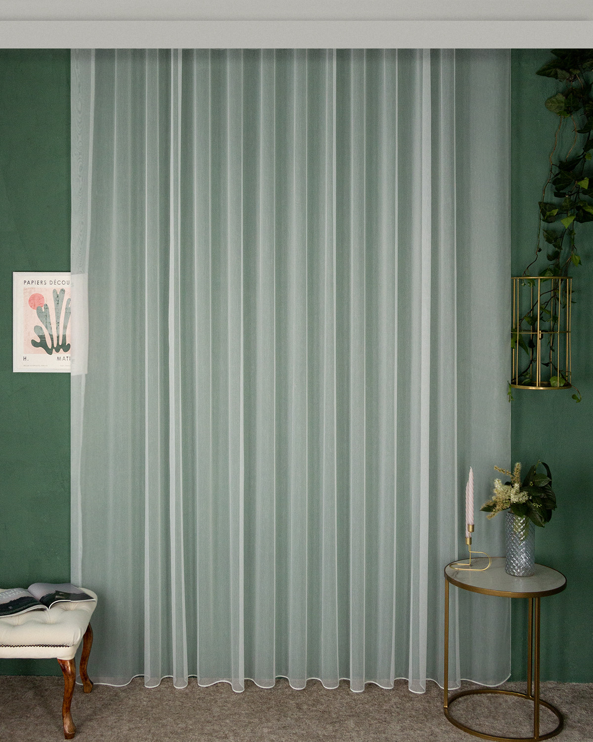 

Тюль сетка с утяжелителем Evrika Home 300x300 см Бамбук Молочный, Бамбук-общий- 100