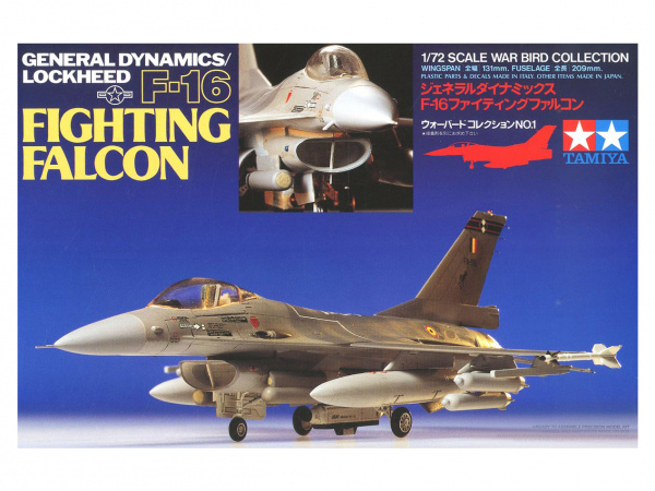 

Сборная модель Tamiya 1/72 Американский истребитель F16 Fighting Falcon 60701