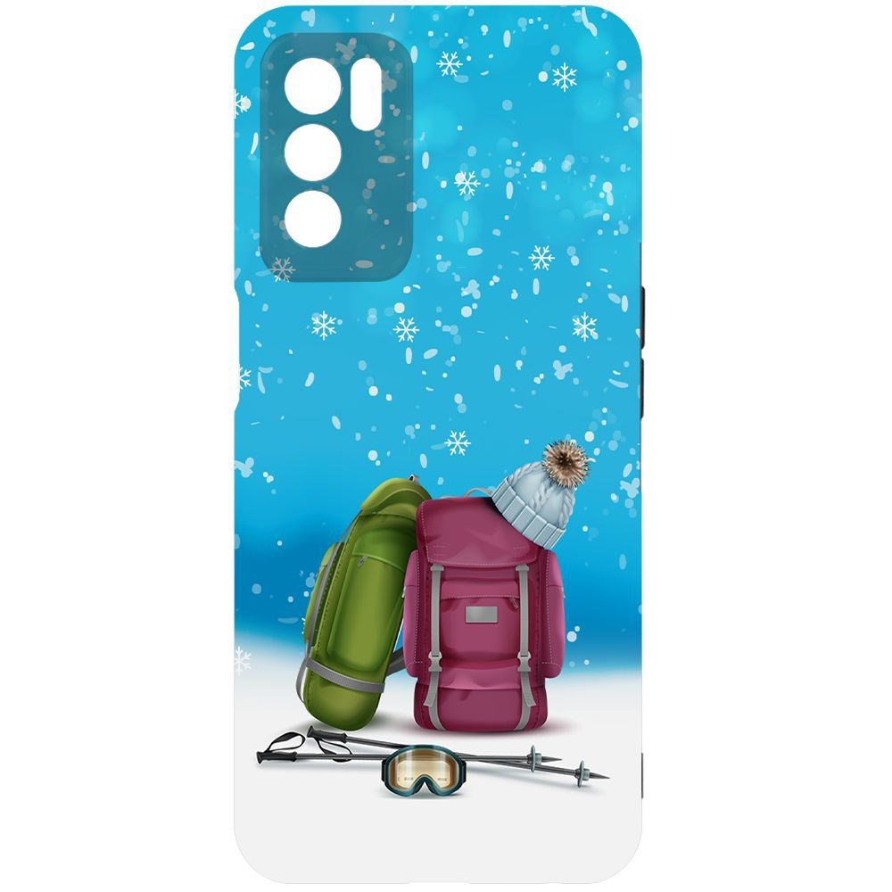 фото Чехол-накладка krutoff софт кейс зимний отпуск для oppo a16 черный