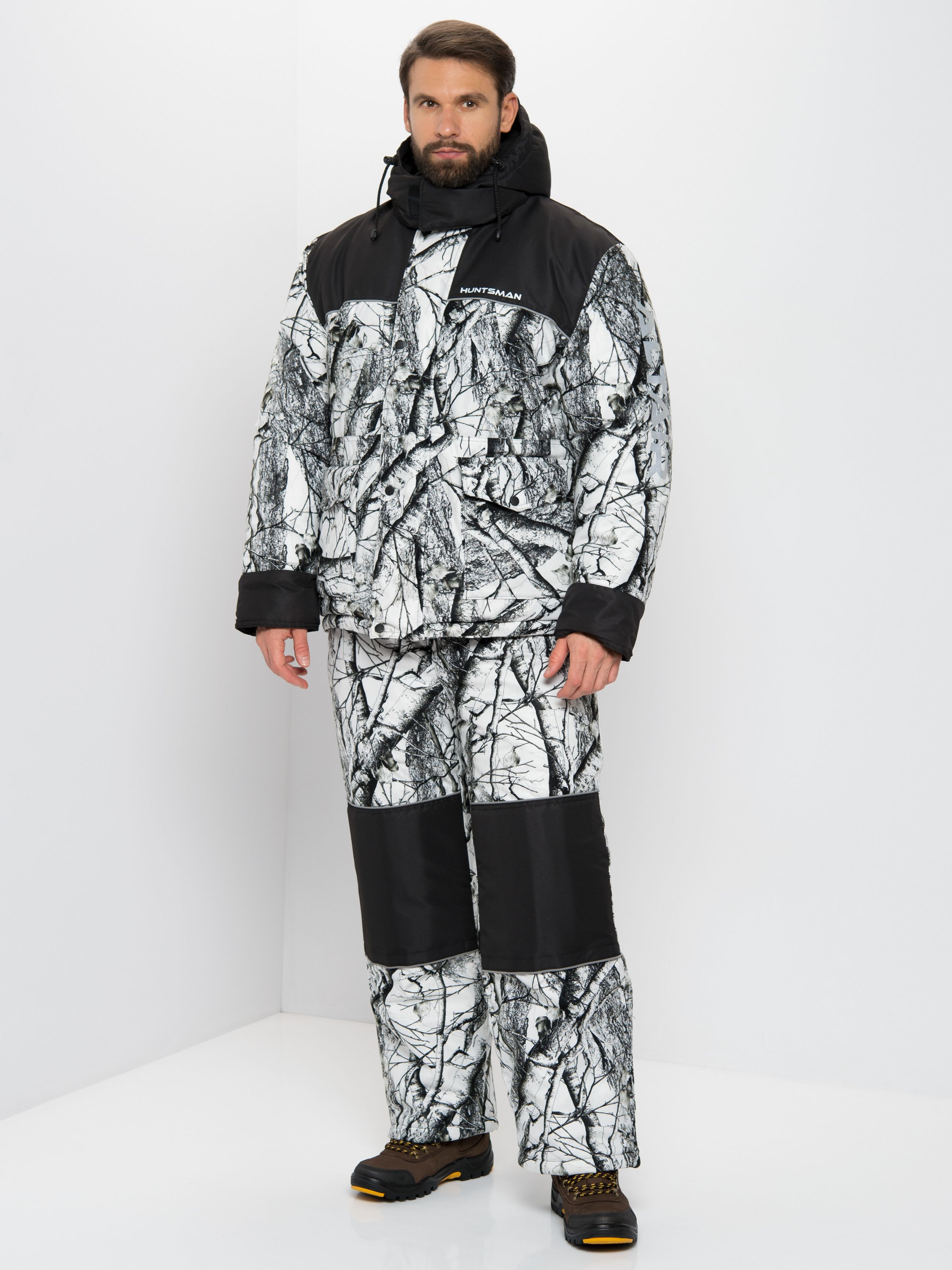 

Костюм зимний Huntsman Альтаир ткань Alova цвет Белый лес (ветки) 48-50/182-188, Белый;черный, Альтаир