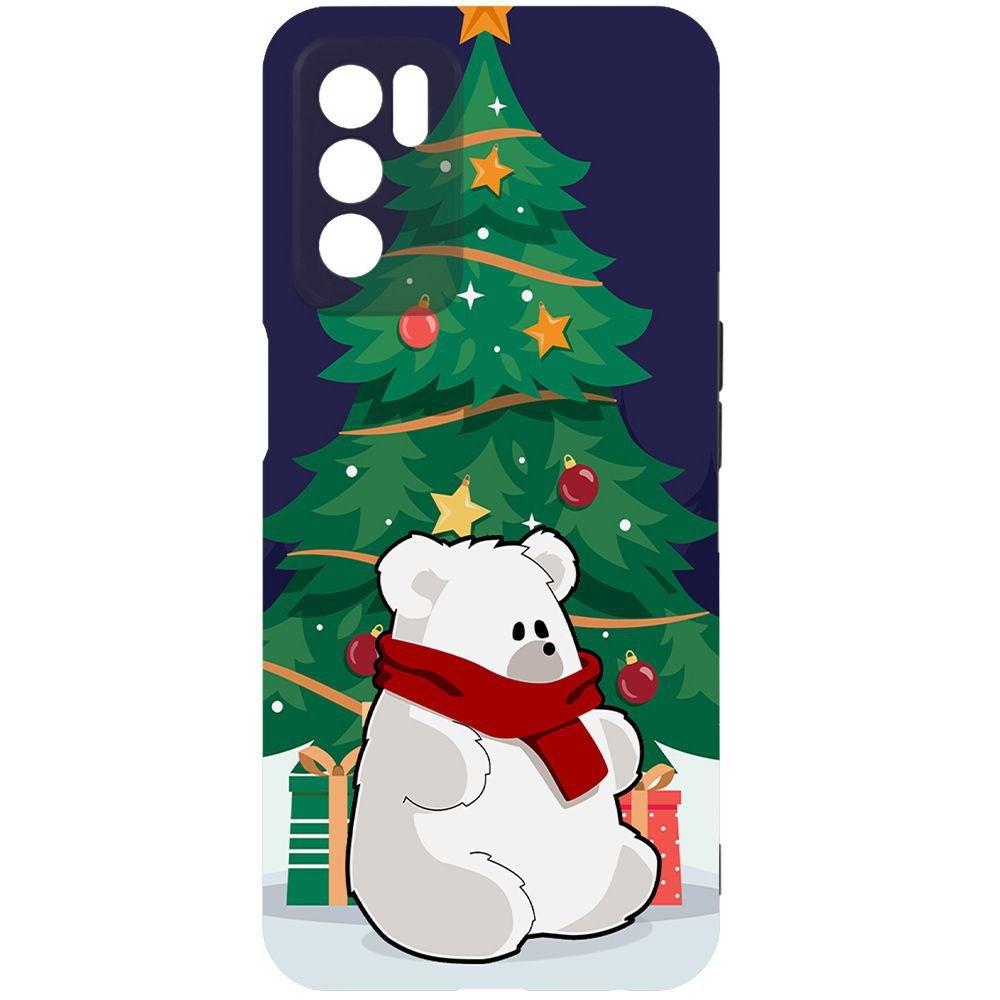 

Чехол-накладка Krutoff Софт Кейс Медвежонок для Oppo A16 черный