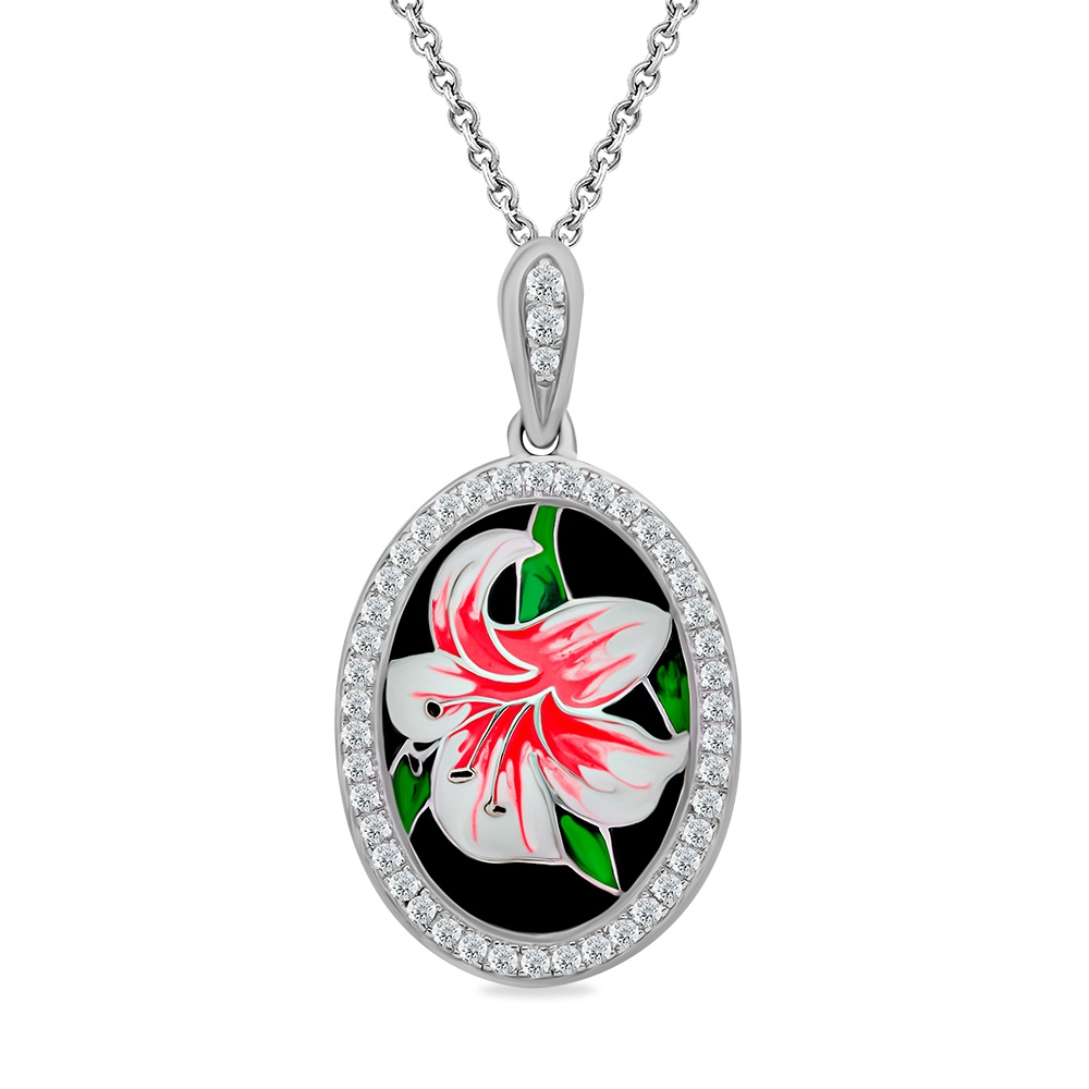 

Кулон из серебра с фианитом/эмалью 585Gold 703006456, 703006456