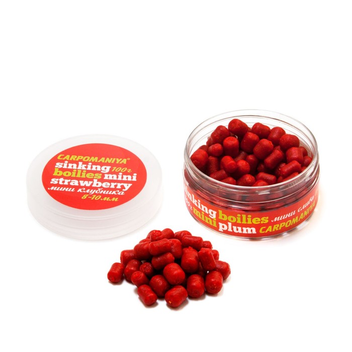 Мини-бойлы с ароматом клубники, 8-10 мм.