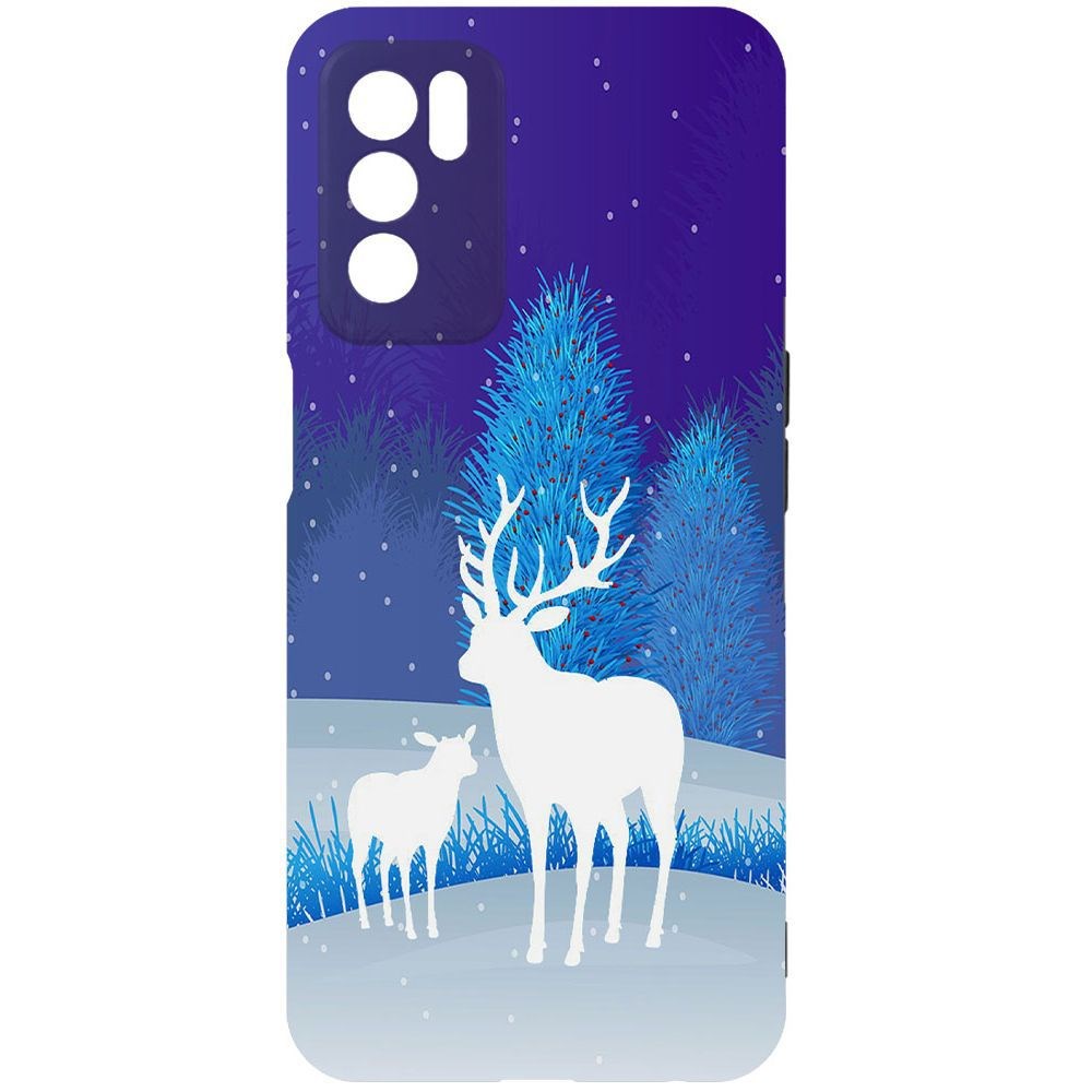

Чехол-накладка Krutoff Софт Кейс Олень для Oppo A16 черный