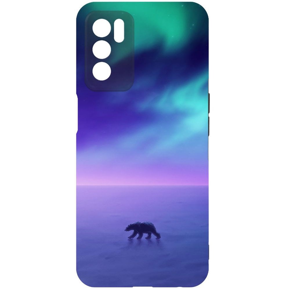 

Чехол-накладка Krutoff Софт Кейс Северное Сияние для Oppo A16 черный