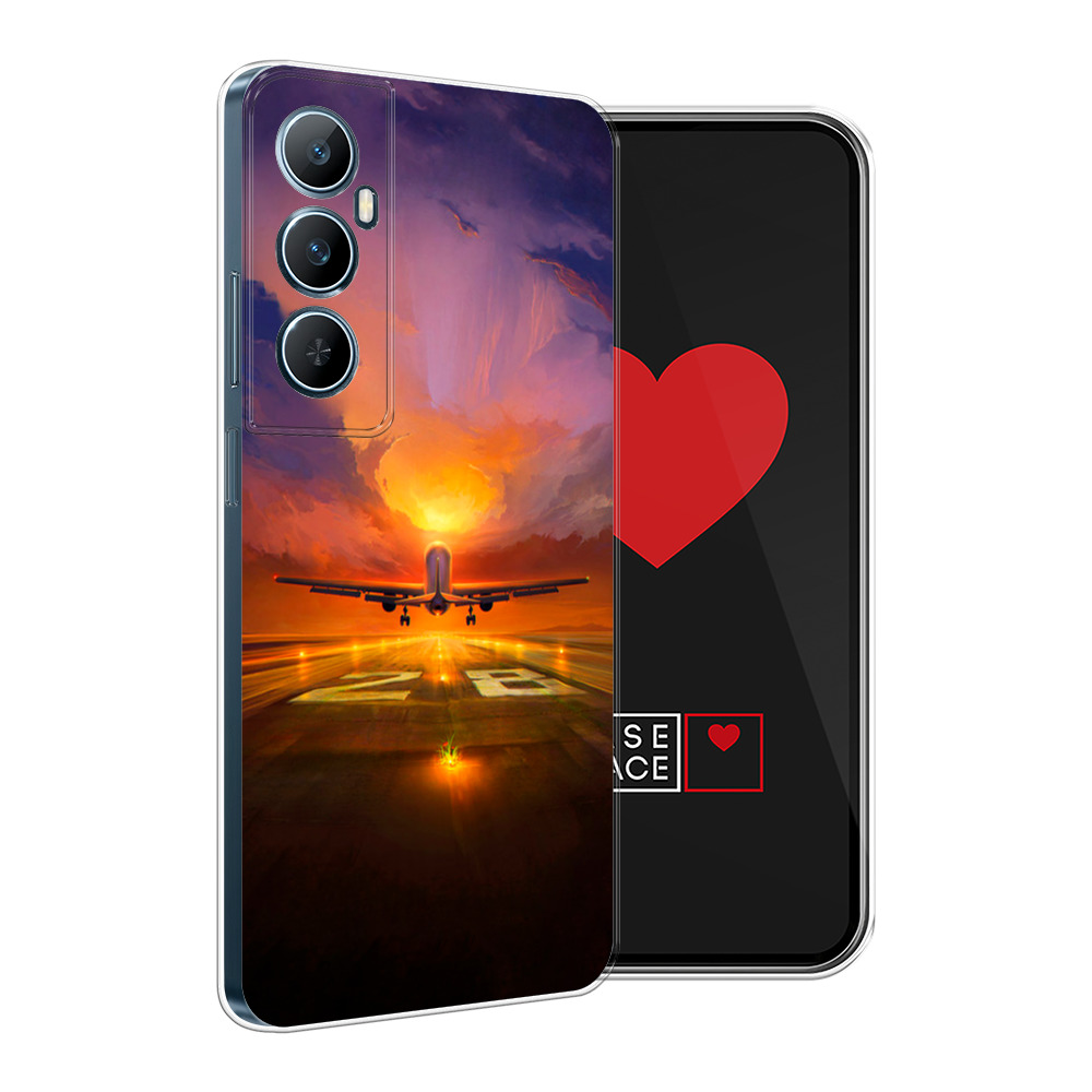 

Силиконовый чехол "Самолет на посадке" на Realme C65, Разноцветный, 2516750-1