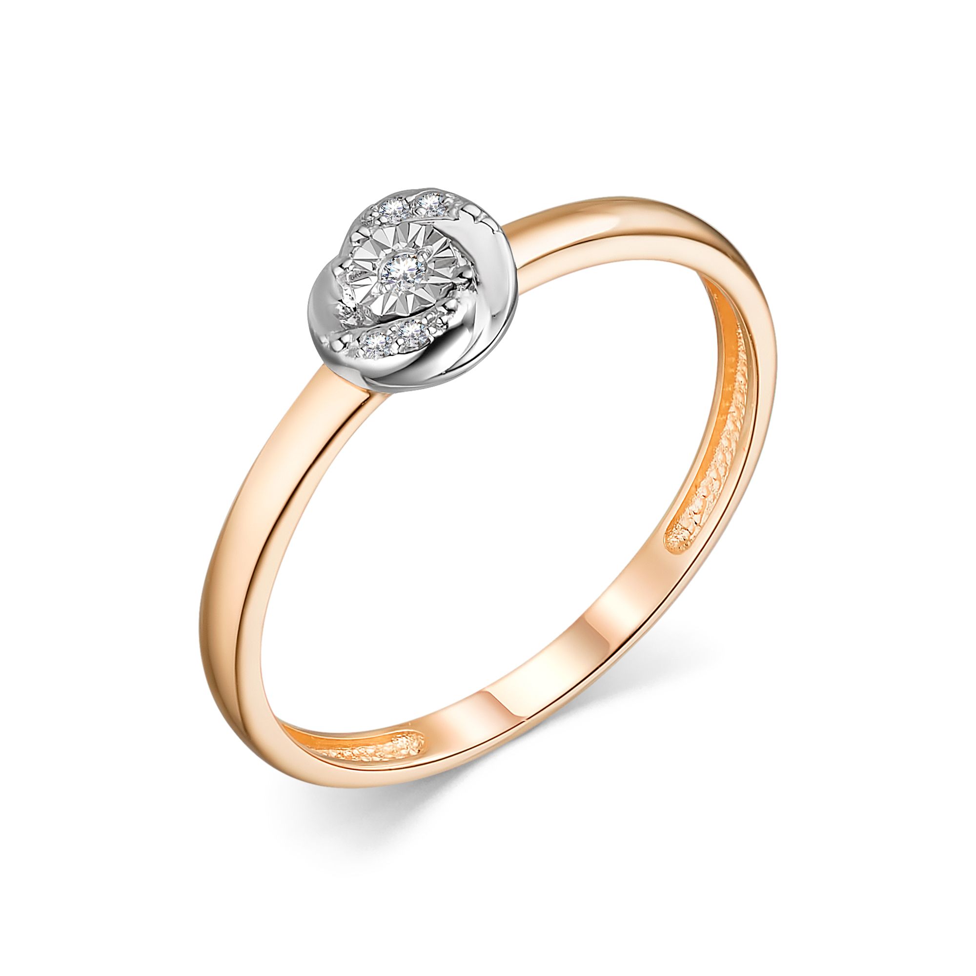 

Кольцо из красного золота с бриллиантом р. 17 АЛЬКОР 13907-100, 13907-100