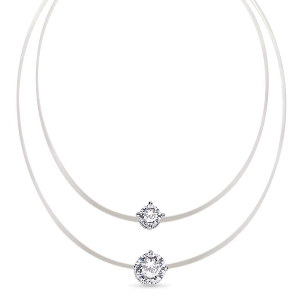 

Колье из серебра 38 см 585Gold 706000265, фианит, 706000265