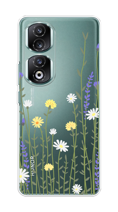 

Чехол на Honor 90 Pro "Ромашка и лаванда", Зеленый;желтый;прозрачный, 6121550-1