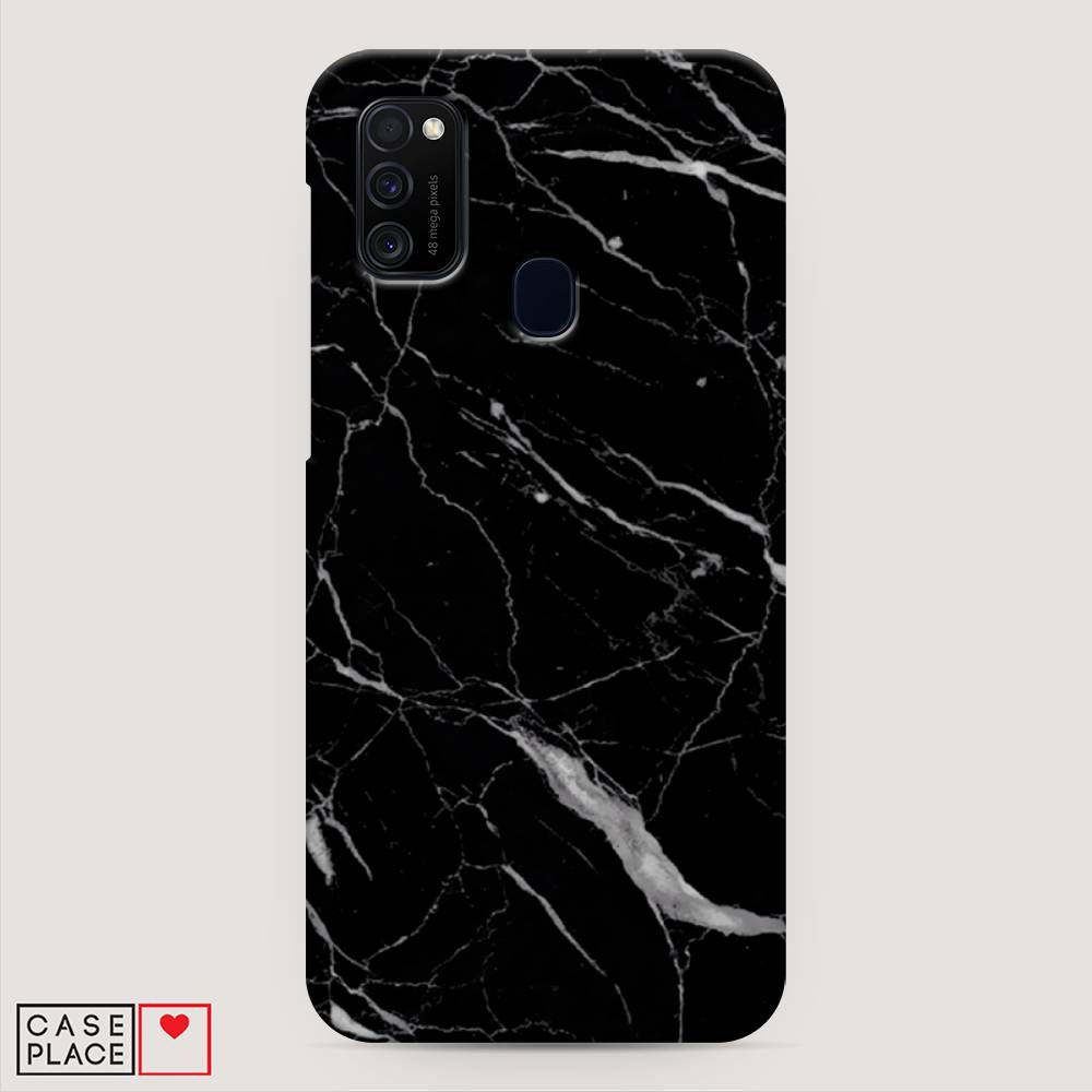 

Пластиковый чехол "Черный минерал" на Samsung Galaxy M21, 29720-2