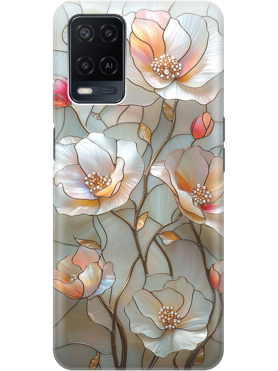 

Силиконовый чехол на Oppo A54 с принтом "Фарфоровые цветы", Прозрачный;белый;черный, 726147123