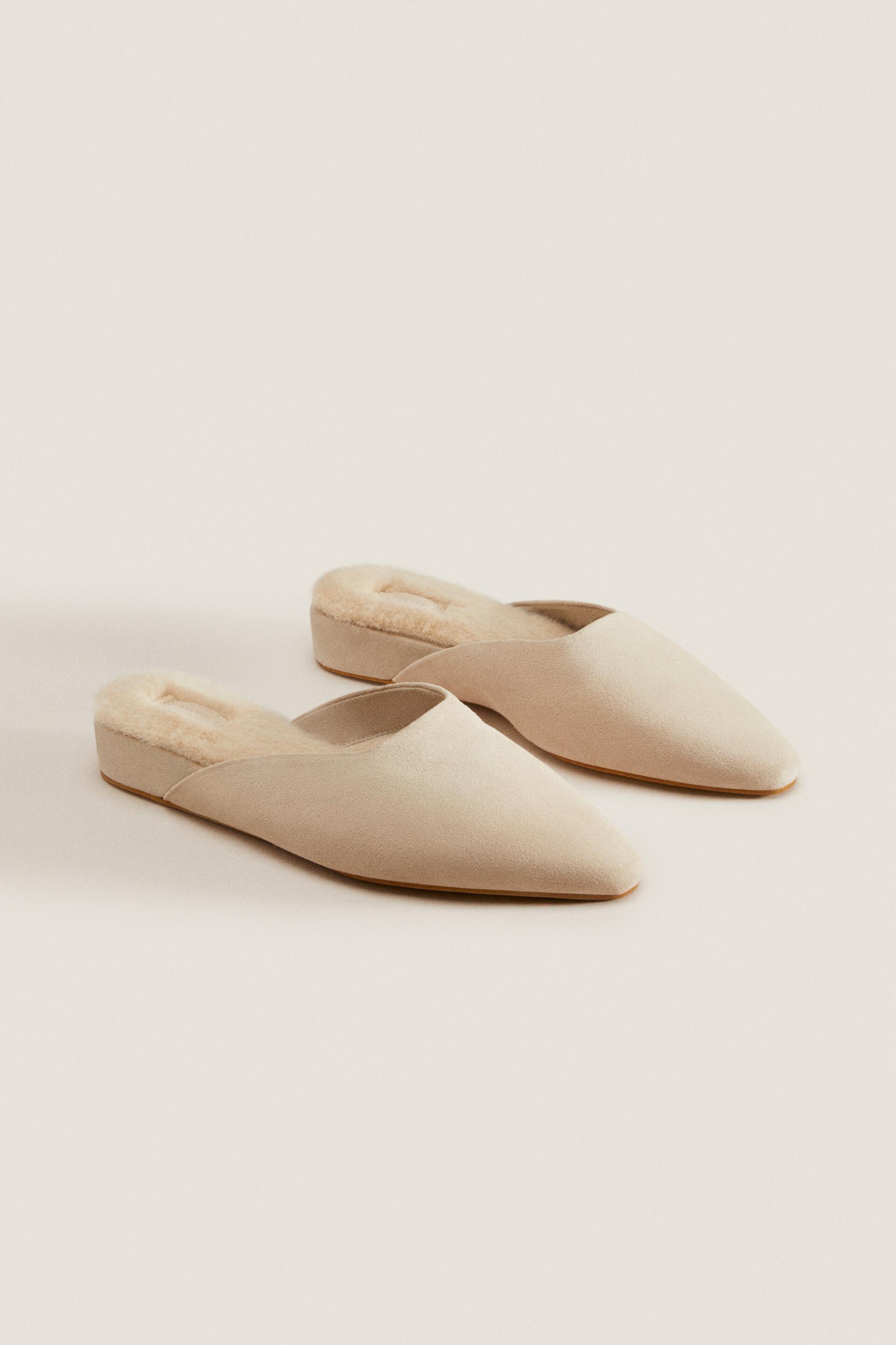 фото Тапочки женские zara 222866 коричневые 39 ru (доставка из-за рубежа)