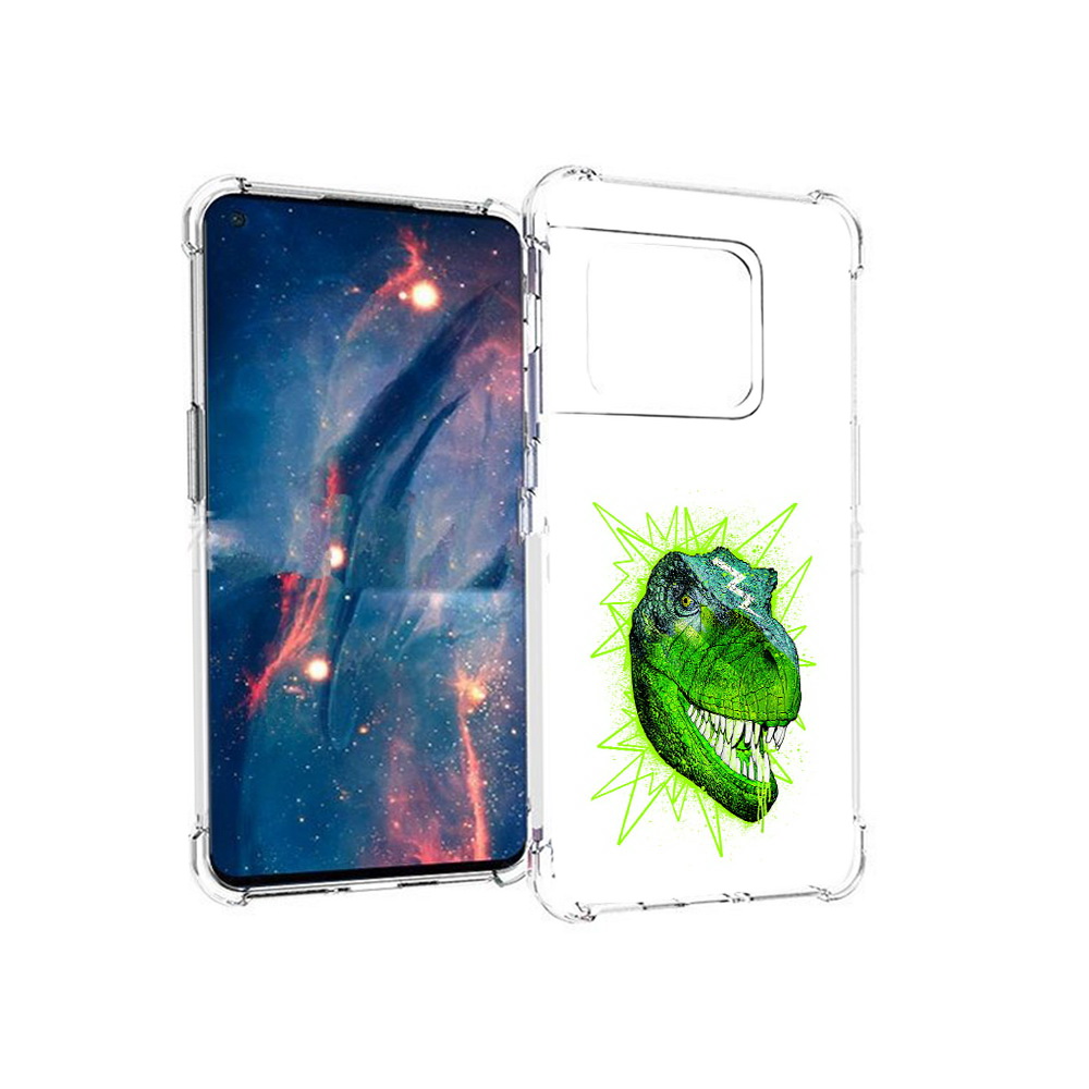 

Чехол MyPads Tocco для OnePlus 10 Pro зеленый динозавр (PT224239.133.358), Прозрачный, Tocco