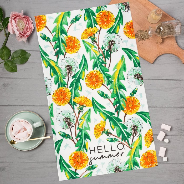 

Полотенце куxонное «Hello summer» 35x60 см, Разноцветный, Цветы