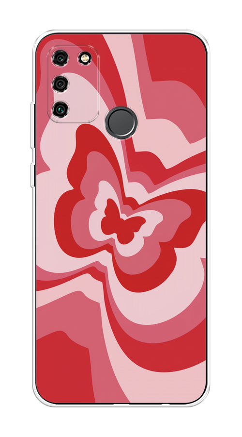 

Чехол на Honor 9A "Бабочка в стиле хиппи", Красный;розовый, 612350-1