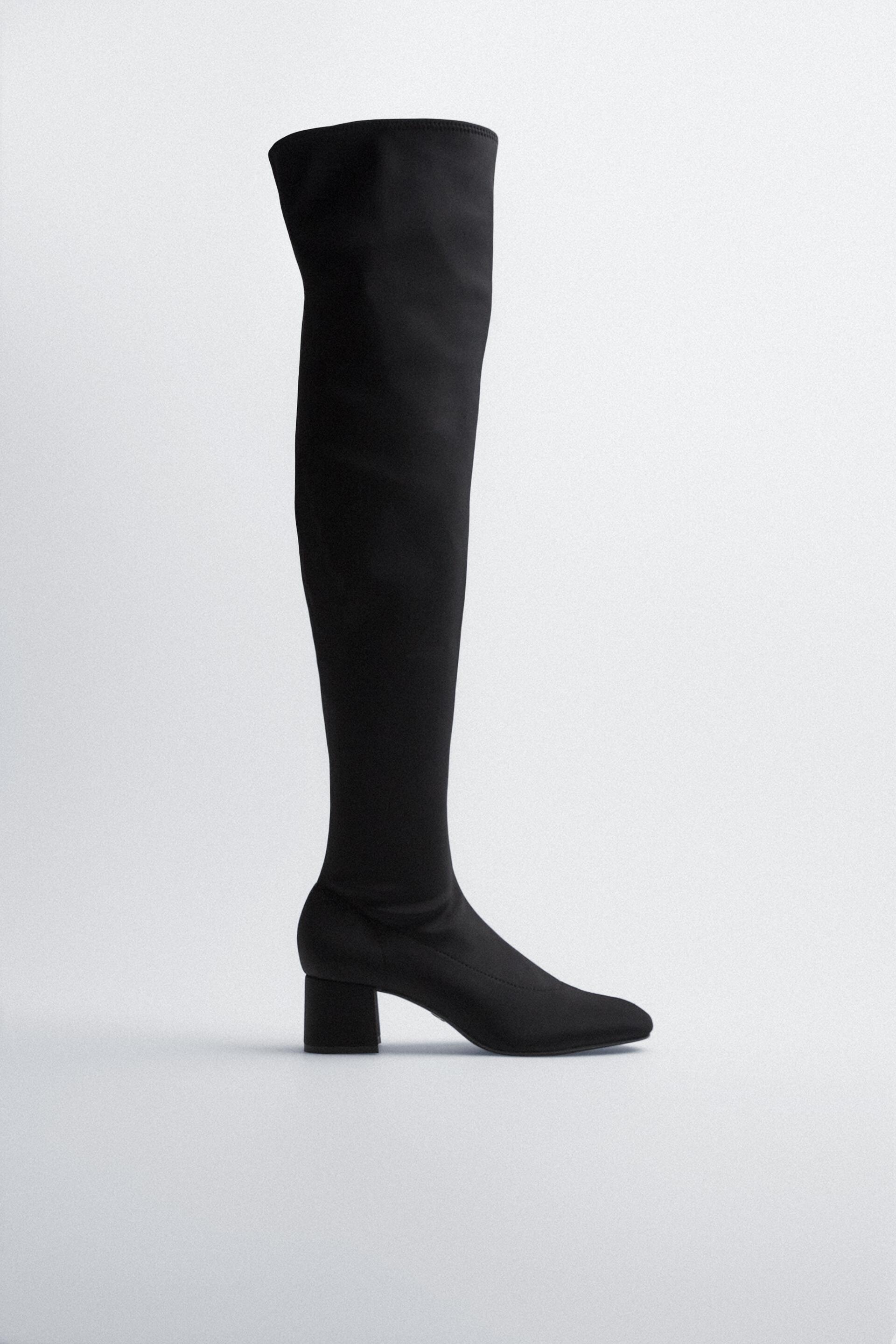 фото Ботфорты женские zara 201274 черные 37 ru (доставка из-за рубежа)