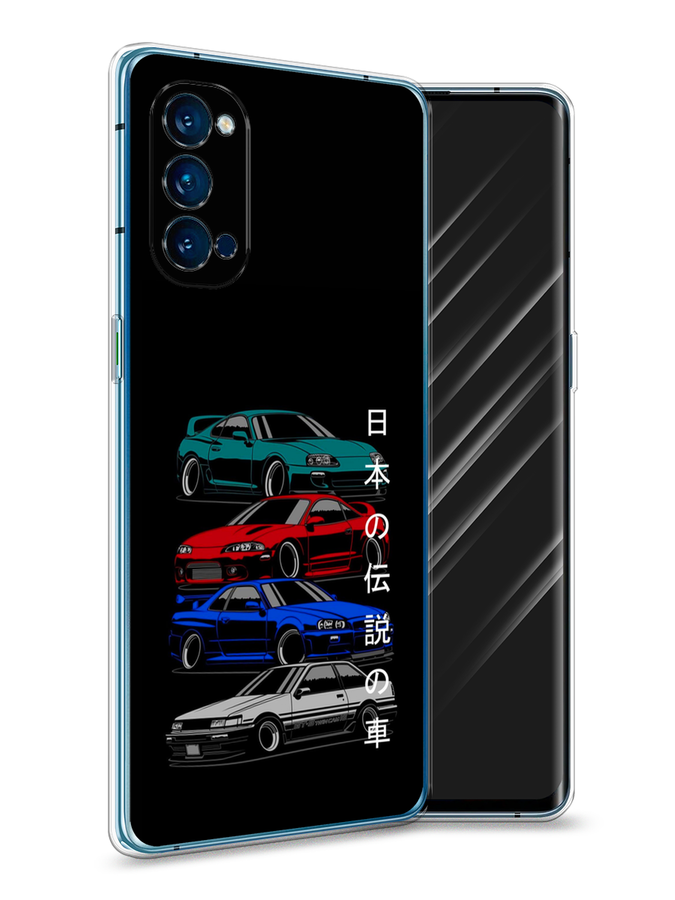 

Чехол Awog на Oppo Reno 4 Pro 5G "JDM Legend cars", Разноцветный, 253750-5