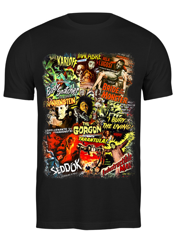 

Футболка мужская Printio Retro horror черная M, Черный, Retro horror