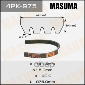 

Ремень поликлиновой Masuma 4PK-975