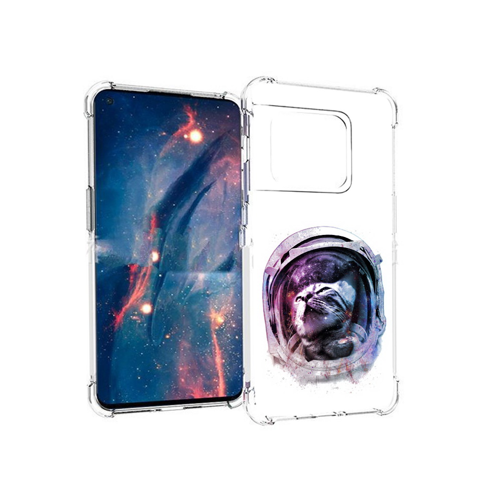 

Чехол MyPads Tocco для OnePlus 10 Pro кот в шлеме (PT224239.133.396), Прозрачный, Tocco