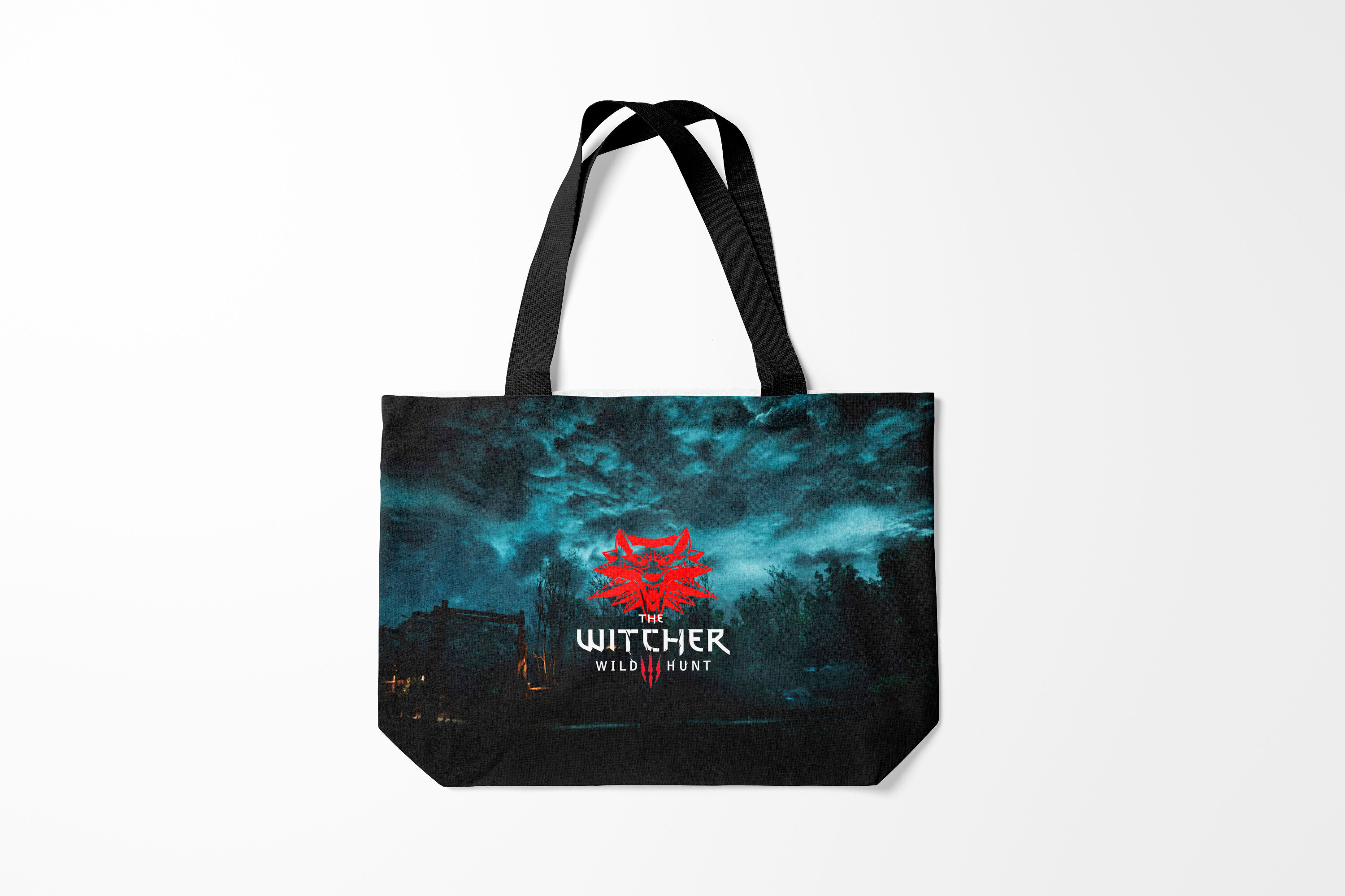 

Сумка шoппер унисекс Burnettie The Witcher 3 WILD HUNT, черный; бирюзовый, The Witcher 3 WILD HUNT